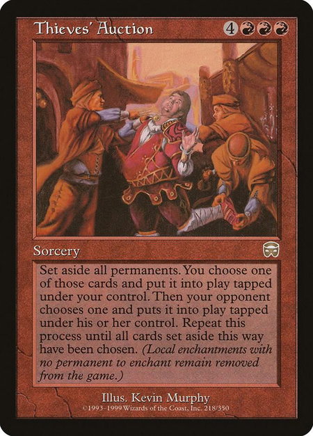Thieves' Auction trading card from Mercadian Masques Thieves' Auction - Mercadian Masques Magic: The Gathering trading card