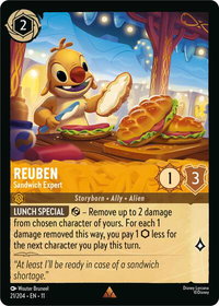 Reuben - Sandwich Expert - Winterspell (11) #21/204 - Rare Disney Lorcana Trading Card