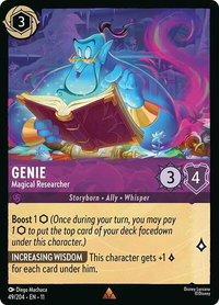 Genie - Magical Researcher - Winterspell (11) #49/204 - Rare Disney Lorcana Trading Card
