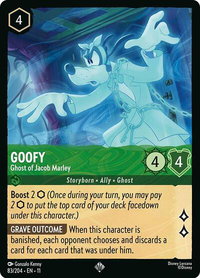 Goofy - Ghost of Jacob Marley - Winterspell (11) #83/204 - Super Rare Disney Lorcana Trading Card