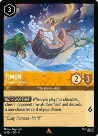 Timon - Snowball Swiper - Winterspell (11) #16/204 - Rare Disney Lorcana Trading Card