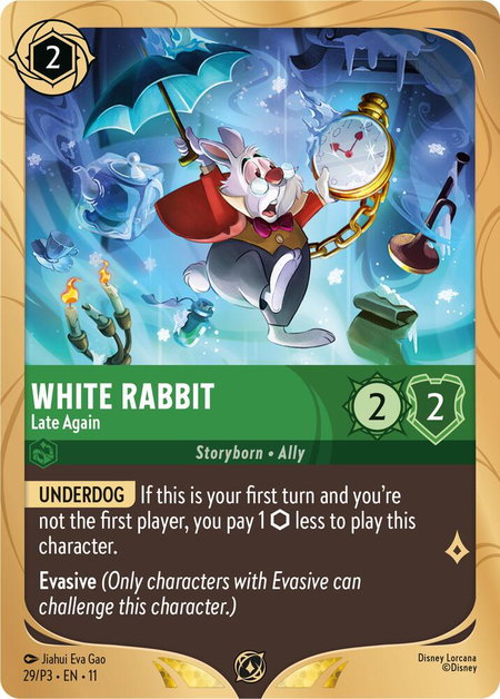 White Rabbit - Late Again - Disney Lorcana Promo Cards Disney Lorcana trading card