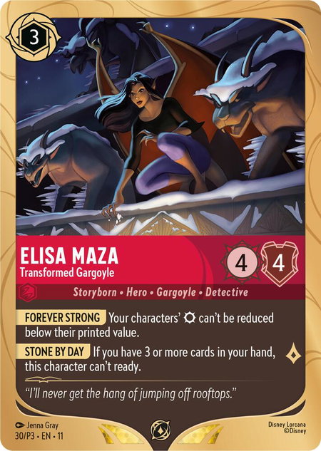 Elisa Maza - Transformed Gargoyle - Disney Lorcana Promo Cards Disney Lorcana trading card