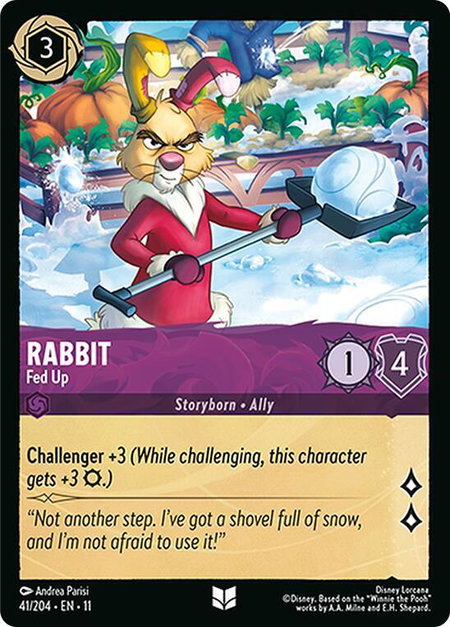 Rabbit - Fed Up - Winterspell Disney Lorcana trading card