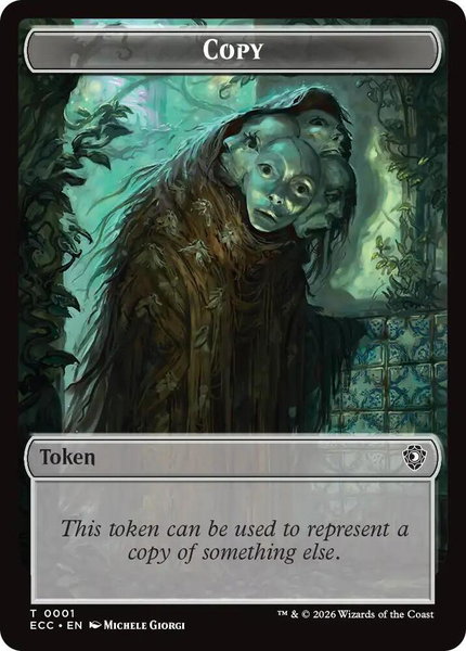 Copy // Elemental (0002) Double-Sided Token trading card from Commander: Lorwyn Eclipsed Copy // Elemental (0002) Double-Sided Token - Commander: Lorwyn Eclipsed Magic: The Gathering trading card