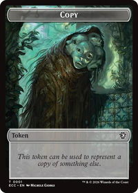 Copy // Plant Double-Sided Token - Commander: Lorwyn Eclipsed (ECC) #1 // 5 - Token Magic: The Gathering Trading Card