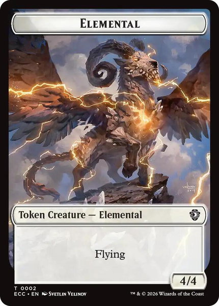 Elemental (0002) // Plant Double-Sided Token trading card from Commander: Lorwyn Eclipsed Elemental (0002) // Plant Double-Sided Token - Commander: Lorwyn Eclipsed Magic: The Gathering trading card