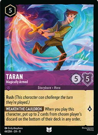 Taran - Magically Armed - Winterspell (11) #44/204 - Uncommon Disney Lorcana Trading Card