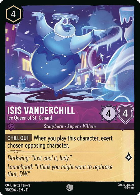 Isis Vanderchill - Ice Queen of St. Canard - Winterspell Disney Lorcana trading card