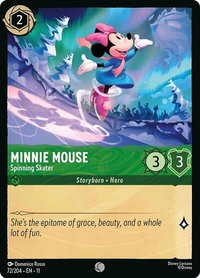 Minnie Mouse - Spinning Skater - Winterspell (11) #72/204 - Common Disney Lorcana Trading Card