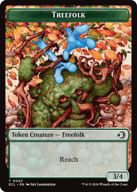 Treefolk // Goblin Double-Sided Token - Lorwyn Eclipsed Magic: The Gathering trading card