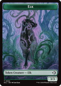 Elk // Emblem - Oko, Shadowmoor Scion Double-Sided Token - Lorwyn Eclipsed (ECL) #2 // 12 - Token Magic: The Gathering Trading Card