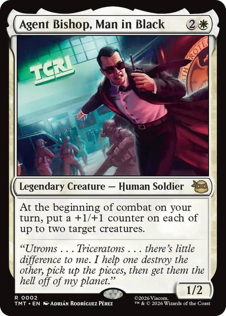 Agent Bishop, Man in Black - Teenage Mutant Ninja Turtles Magic: The Gathering trading card