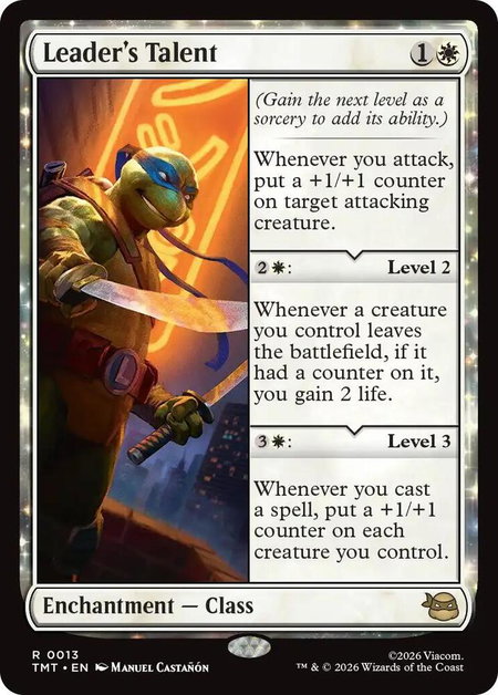 Leader's Talent - Teenage Mutant Ninja Turtles Magic: The Gathering trading card