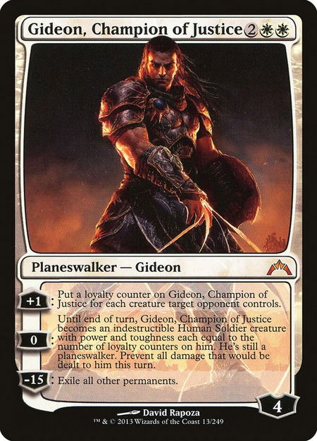 Gideon, Champion of Justice - Gatecrash Magic: The Gathering trading card