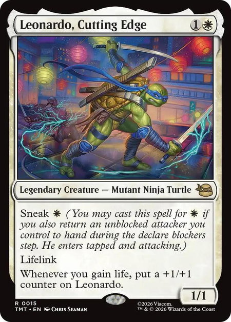 Leonardo, Cutting Edge - Teenage Mutant Ninja Turtles Magic: The Gathering trading card