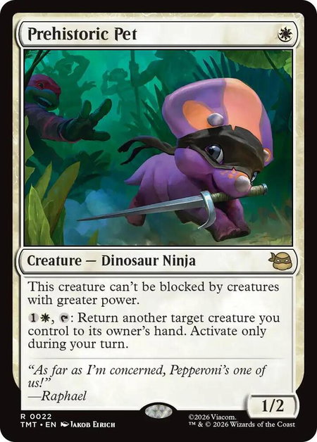 Prehistoric Pet - Teenage Mutant Ninja Turtles Magic: The Gathering trading card