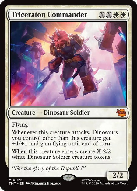 Triceraton Commander - Teenage Mutant Ninja Turtles Magic: The Gathering trading card
