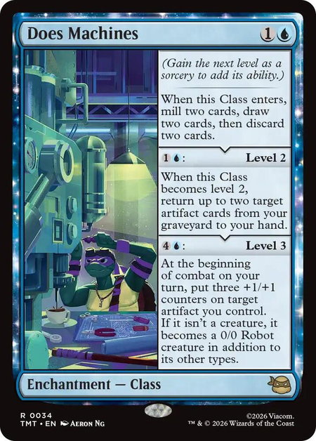 Does Machines - Teenage Mutant Ninja Turtles Magic: The Gathering trading card