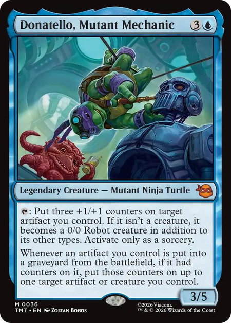 Donatello, Mutant Mechanic - Teenage Mutant Ninja Turtles Magic: The Gathering trading card