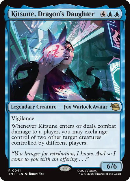 Kitsune, Dragon's Daughter - Teenage Mutant Ninja Turtles Magic: The Gathering trading card