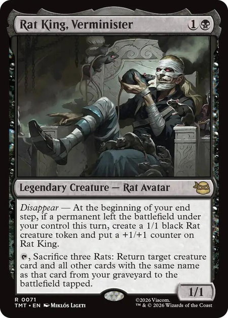 Rat King, Verminister - Teenage Mutant Ninja Turtles Magic: The Gathering trading card