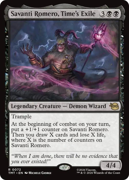 Savanti Romero, Time's Exile - Teenage Mutant Ninja Turtles Magic: The Gathering trading card