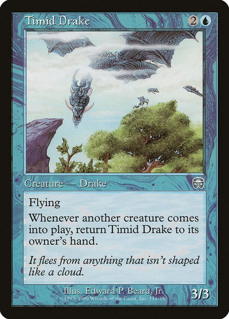 Timid Drake - Mercadian Masques Magic: The Gathering trading card
