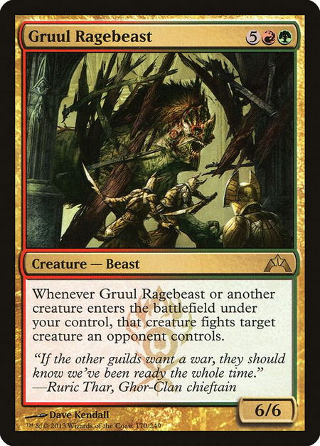 Gruul Ragebeast - Gatecrash Magic: The Gathering trading card