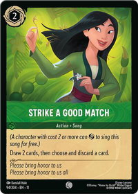 Strike a Good Match - Winterspell (11) #94/204 - Common Disney Lorcana Trading Card