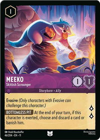 Meeko - Skittish Scrounger - Winterspell (11) #46/204 - Uncommon Disney Lorcana Trading Card