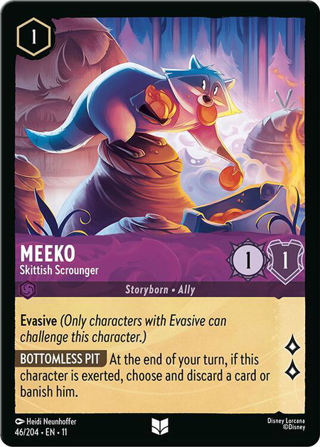 Meeko - Skittish Scrounger - Winterspell Disney Lorcana trading card