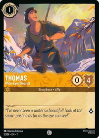 Thomas - Wide-Eyed Recruit - Winterspell (11) #1/204 - Common Disney Lorcana Trading Card