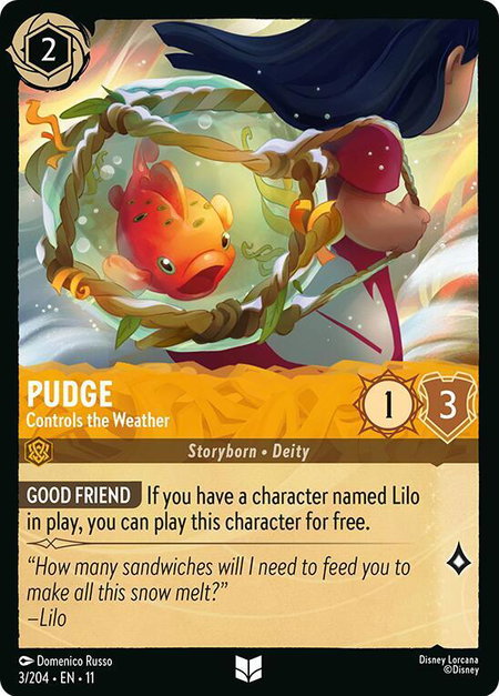 Pudge - Controls the Weather - Winterspell Disney Lorcana trading card