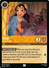 Nani - Stage Manager - Winterspell (11) #20/204 - Uncommon Disney Lorcana Trading Card