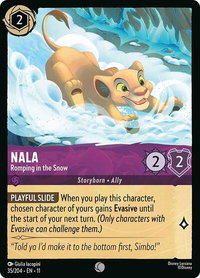 Nala - Romping in the Snow - Winterspell (11) #35/204 - Common Disney Lorcana Trading Card