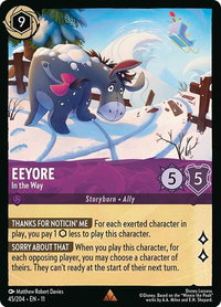 Eeyore - In the Way - Winterspell (11) #45/204 - Rare Disney Lorcana Trading Card