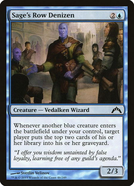 Sage's Row Denizen - Gatecrash Magic: The Gathering trading card
