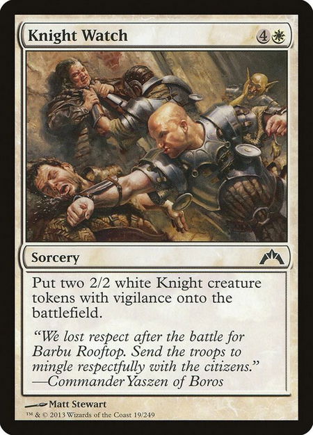 Knight Watch - Gatecrash Magic: The Gathering trading card
