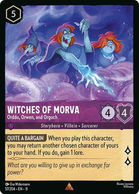 Witches of Morva - Orddu, Orwen, and Orgoch - Winterspell (11) #57/204 - Rare Disney Lorcana Trading Card