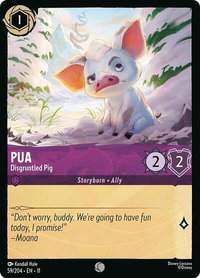 Pua - Disgruntled Pig - Winterspell (11) #59/204 - Common Disney Lorcana Trading Card