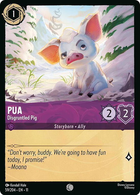 Pua - Disgruntled Pig - Winterspell Disney Lorcana trading card
