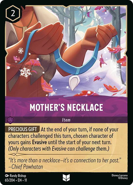 Mother's Necklace - Winterspell Disney Lorcana trading card