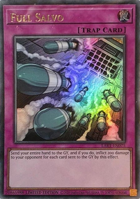Full Salvo trading card from The Lost Art Promotion Full Salvo - The Lost Art Promotion YuGiOh trading card