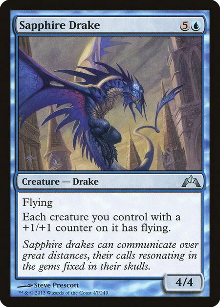 Sapphire Drake - Gatecrash Magic: The Gathering trading card