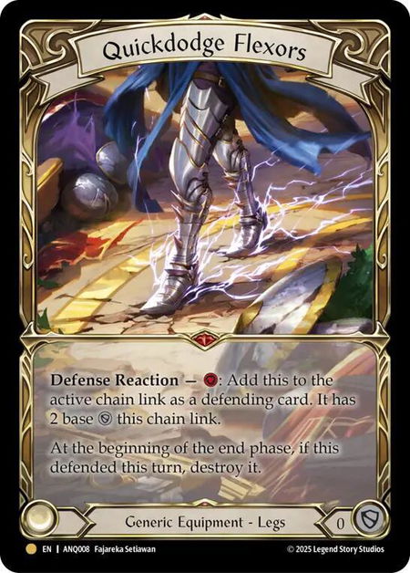 Quickdodge Flexors - Compendium of Rathe - Antiquity Pack Flesh and Blood trading card