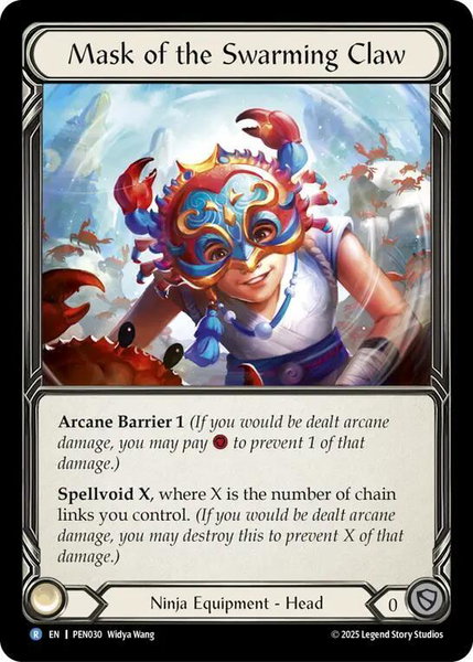 Mask of the Swarming Claw trading card from Compendium of Rathe Mask of the Swarming Claw - Compendium of Rathe Flesh and Blood trading card