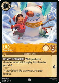 Lilo - Snow Artist - Winterspell (11) #2/204 - Common Disney Lorcana Trading Card
