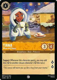 Tiana - Warm and Happy - Winterspell (11) #5/204 - Common Disney Lorcana Trading Card