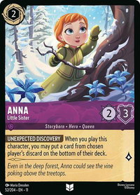 Anna - Little Sister - Winterspell (11) #52/204 - Uncommon Disney Lorcana Trading Card
